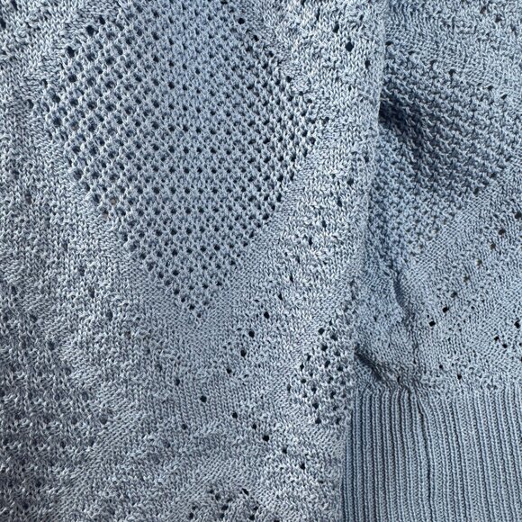 NWT Express Pointelle Sweater – Diamond Knit, Lightweight Fall Layer, Size Large - Picture 5 of 7